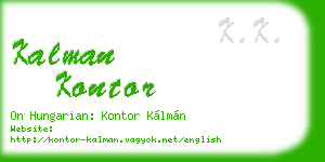 kalman kontor business card