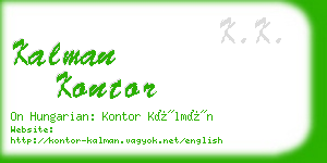 kalman kontor business card